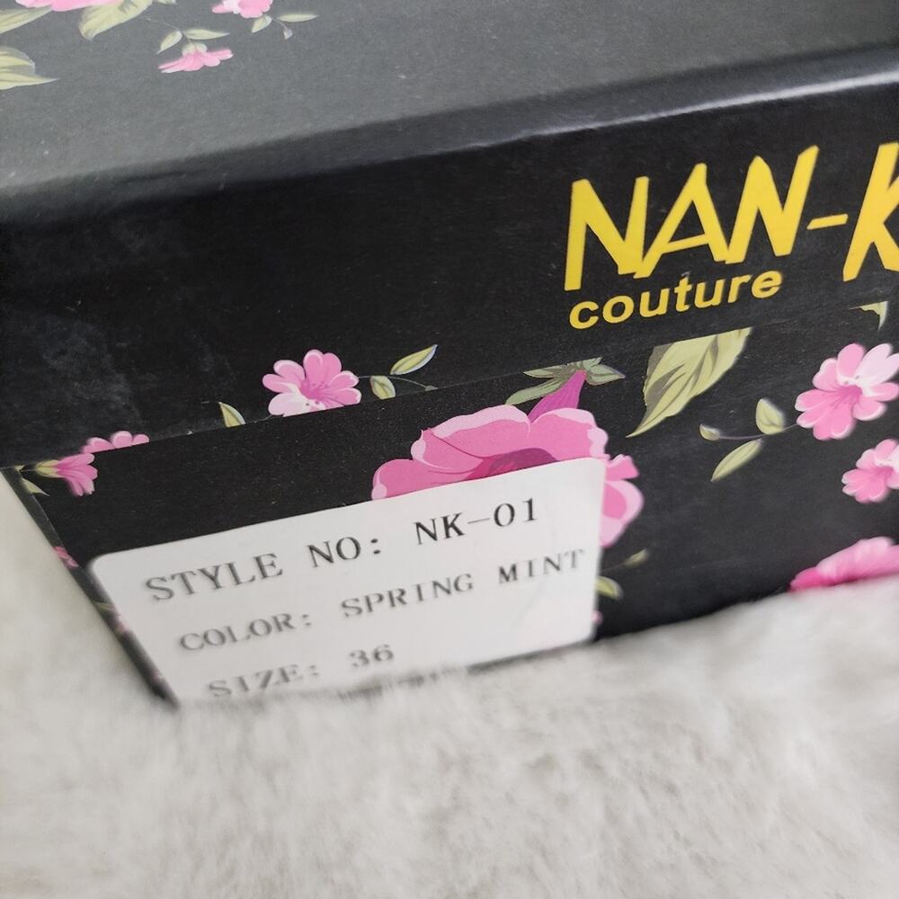 NEW Nan-Ku Couture x Free People Cruise Studded High Top Sneakers Mint Green 36 - Picture 9 of 10